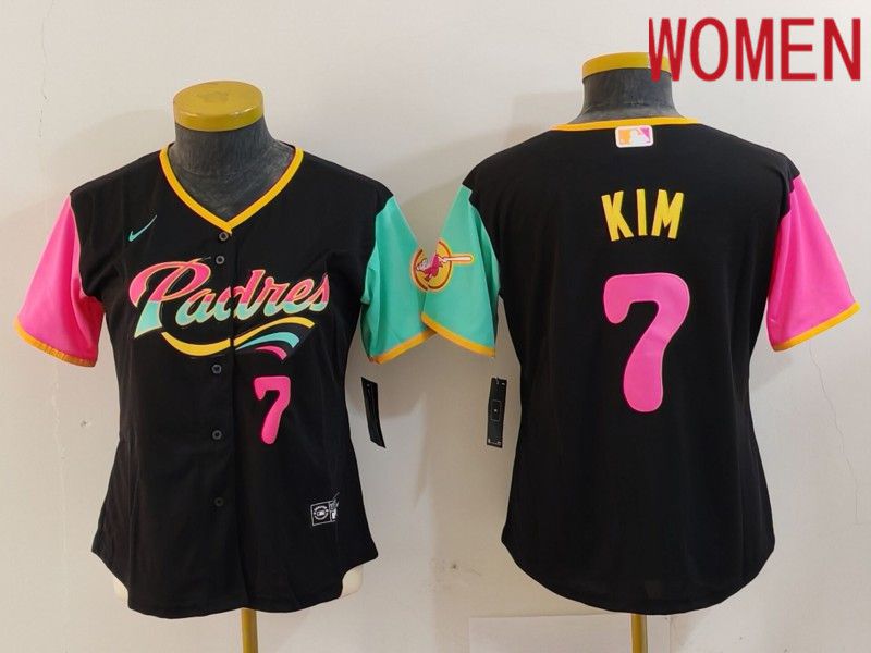 Women San Diego Padres #7 Kim Black City Edition 2024 Nike MLB Jersey style 11->women mlb jersey->Women Jersey